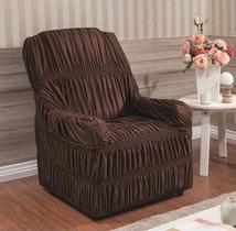 Capa De Sofá Poltrona 1 Lugar Elasticada Tabaco 21 Elásticos Capa De Sofá Poltrona 1 Lugar Elasticada Tabaco 21 Elásticos