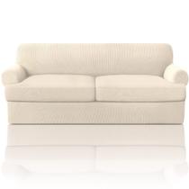 Capa de sofá PrinceDeco T Cushion 3 peças de cor natural Capa de sofá PrinceDeco T Cushion 3 peças de cor natural