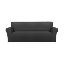 Capa de sofá PureFit Super Stretch Spandex antiderrapante cinza escuro