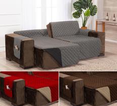 Capa de sofá retratil matelado tamanho padrão 3 e 4 lugares 1,8m cinza e preto