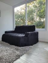 Capa de sofá retrátil - preto - 3 lugares largura até 2.30 M - B CAPAS