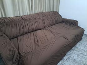 Capa de sofa retrátil / reclinável 4 lugares - marrom - BEL CAPAS