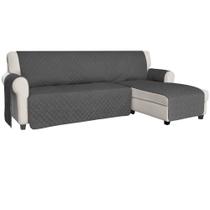 Capa de sofá secional ISSUNTEX reversível em forma de L cinza escuro Capa de sofá secional ISSUNTEX reversível em forma de L cinza escuro