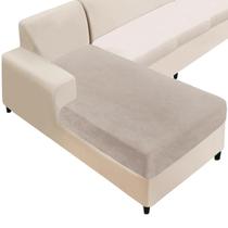Capa de sofá secional NAISI Velvet Stretch Taupe Chaise