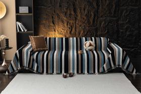 Capa de sofá STACYPIK Boho Chenille Jacquard Leaves 180x340cm