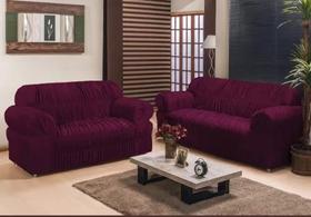 Capa De Sofá Tamanho King Elasticada 2 E 3 Lugares tecido Grosso 21 Elásticos