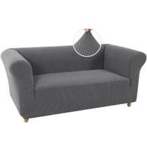 Capa de sofá Turquoize Stretch para Chesterfield Loveseat Grey
