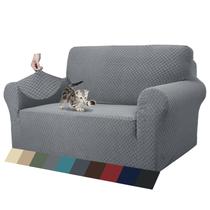 Capa de sofá ZNSAYOTX High Stretch Loveseat cinza claro