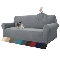 Capa de sofá ZNSAYOTX High Stretch para sofá de 3 almofadas cinza claro Capa de sofá ZNSAYOTX High Stretch para sofá de 3 almofadas cinza claro