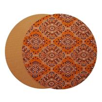 Capa de sousplat dupla face avulsa - bandana laranja