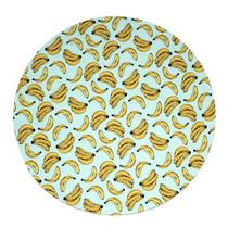 Capa De Sousplat em Tecido Tricoline Bananas Para Base Mdf 35cm Capa De Sousplat em Tecido Tricoline Bananas Para Base Mdf 35cm