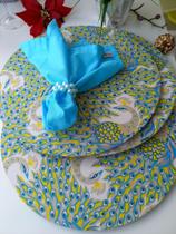 Capa de sousplat face única 100% algodão.