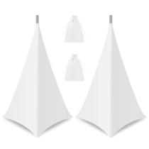 Capa de suporte de alto-falante OUMMIC DJ, pacote com 2 unidades, branca com 183 cm de altura Capa de suporte de alto-falante OUMMIC DJ, pacote com 2 unidades, branca com 183 cm de altura