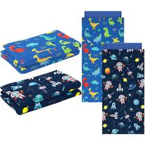 Capa de tapete de soneca CroBlissful Dinosaurs Astronauts Microfiber
