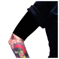 Capa de tatuagem com manga comprida Tat2X Ink Armor Premium Half Arm Black