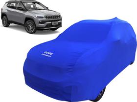 Capa De Tecido Cor Azul Alta Proteção Carro Jeep Compass