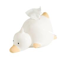 Capa de tecido de cerâmica Cute Lying Duck Cartoon Animal