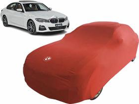 Capa De Tecido Helanca Lycra Personalizada Com Logo Bmw 330i