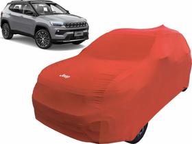 Capa De Tecido Para Carro Jeep Compass Cor Vermelha