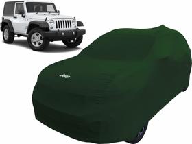 Capa De Tecido Para Carro Jeep Wrangler Cor Verde