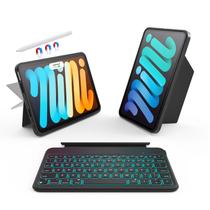 Capa de teclado accrosoo iPad Mini 6/7 8.3" retroiluminada preta Capa de teclado accrosoo iPad Mini 6/7 8.3" retroiluminada preta
