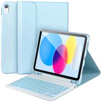 Capa de teclado AHYWTAN para iPad 11/10ª geração com porta-lápis Capa de teclado AHYWTAN para iPad 11/10ª geração com porta-lápis