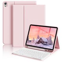Capa de teclado aoub para iPad, 11ª geração, 11 polegadas, 2025, rosa com lápis