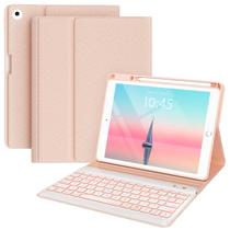 Capa de teclado BLUTLOTUS para iPad 9.7 Air 2 de 5ª e 6ª geração rosa