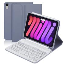 Capa de teclado BORIYUAN iPad Mini 6 8.3" Bluetooth Lavender