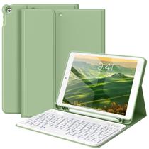 Capa de teclado BQDIYOO para iPad de 9ª, 8ª e 7ª geração, 10,2", verde claro