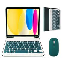 Capa de teclado com mouse para iPad A16 11 polegadas 2025, iPad 10ª geração 10,9 polegadas 2022