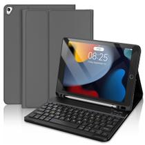 Capa de teclado D DINGRICH para iPad de 9ª geração de 10,2" com teclado