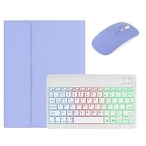Capa de teclado kaidisen para iPad Air de 11 polegadas com mouse roxa