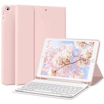 Capa de teclado kenke para iPad de 9ª, 8ª e 7ª geração de 10,2" rosa