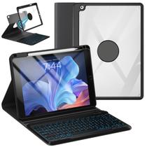 Capa de teclado OYEEICE para iPad de 6ª geração de 9,7 polegadas com luz de fundo