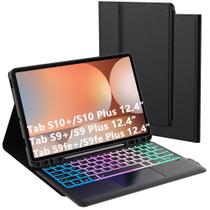 Capa de teclado para Samsung Galaxy Tab S9 FE+/ S9+/ S10+ 12.4 Capa de teclado para Samsung Galaxy Tab S9 FE+/ S9+/ S10+ 12.4