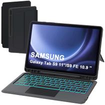 Capa de teclado ROOFEI para Samsung Galaxy Tab S9 FE 10.9/S9 11