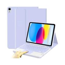 Capa De Teclado Sem Fio Destacável Para iPad 11ª E 10ª Geração Com Suporte Para Lápis E Capa Folio