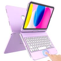 Capa de teclado TaiYang para iPad 10.9 2022 e 11 polegadas 2025 roxa
