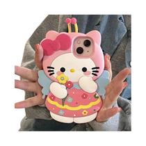 Capa De Telefone 3D De Silicone Macio Com Desenho De Borboleta E Gatinho Para iPhone 17 pro Max 16