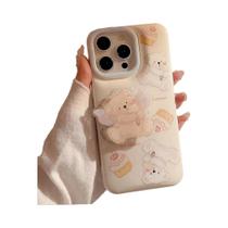Capa De Telefone 3D De Ursinho Anjo Coreano Para iPhone 16 15 14 13 12 11 pro Max XR Xs Max X Capa
