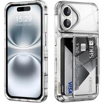 Capa de Telefone ACANDYA para iPhone 16 com Porta-Cartões e Suporte Capa de Telefone ACANDYA para iPhone 16 com Porta-Cartões e Suporte