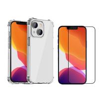 Capa de telefone Antishock compatível com iPhone 13 Mini + Glass