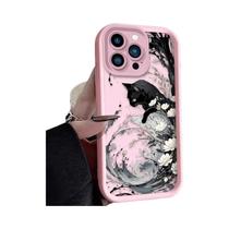 Capa De Telefone Artística Com Pintura a Óleo De Gato Para iPhone, Capa À Prova De Choque 16 16E 15