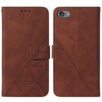 Capa de telefone Asdsinfor iPod Touch 7/6/5 Wallet PU de couro marrom