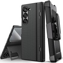 Capa de telefone ATATOO para Samsung Galaxy Z Fold 6 com suporte preto