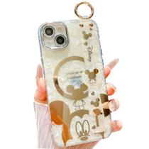 Capa de telefone AYABUCO para iPhone 15 Cute Cartoon Mouse Glitter Capa de telefone AYABUCO para iPhone 15 Cute Cartoon Mouse Glitter