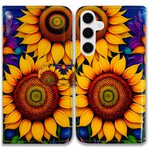Capa de telefone Bcov Beautiful Sunflowers Leather para Galaxy S26 Capa de telefone Bcov Beautiful Sunflowers Leather para Galaxy S26