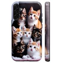 Capa de telefone Bcov de dupla camada Cute Cats at Home para Galaxy A17 5G