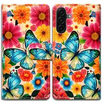 Capa de telefone Bcov para Samsung Galaxy A17 5G em couro azul Capa de telefone Bcov para Samsung Galaxy A17 5G em couro azul